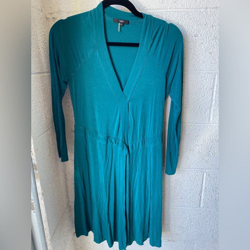 Teal wrap dress